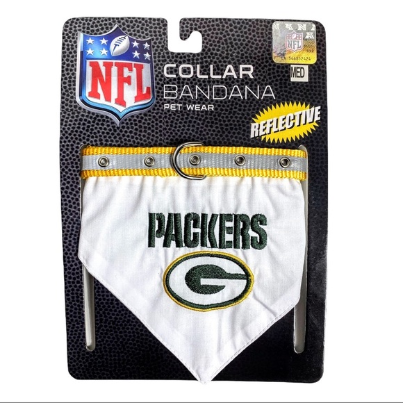 NWT Pets First Green Bay Packers Dog Reflective Collar Bandanna - Picture 14 of 15